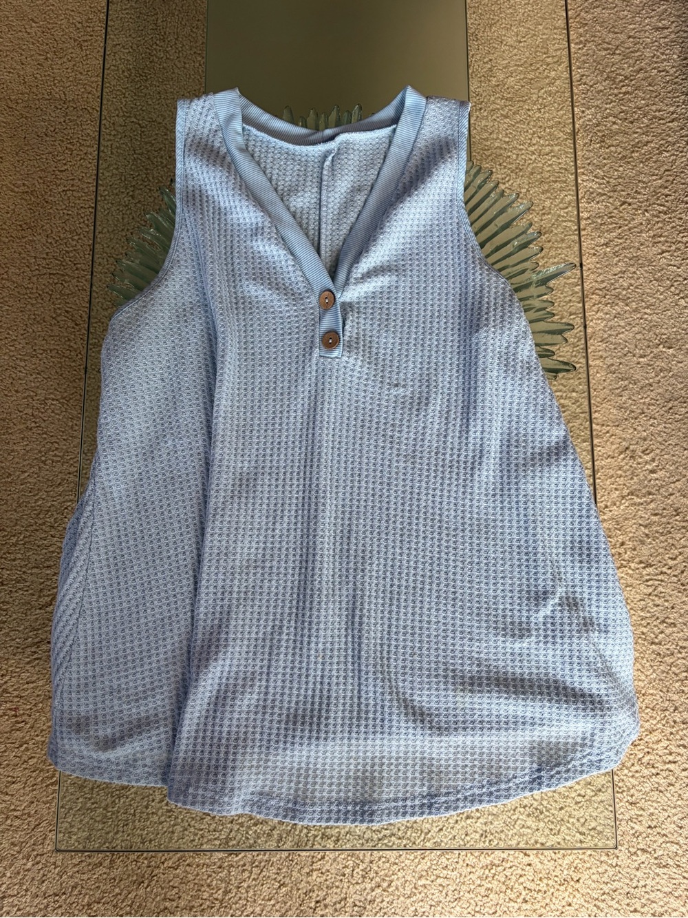 💜 SHEIN Blue Waffle tank